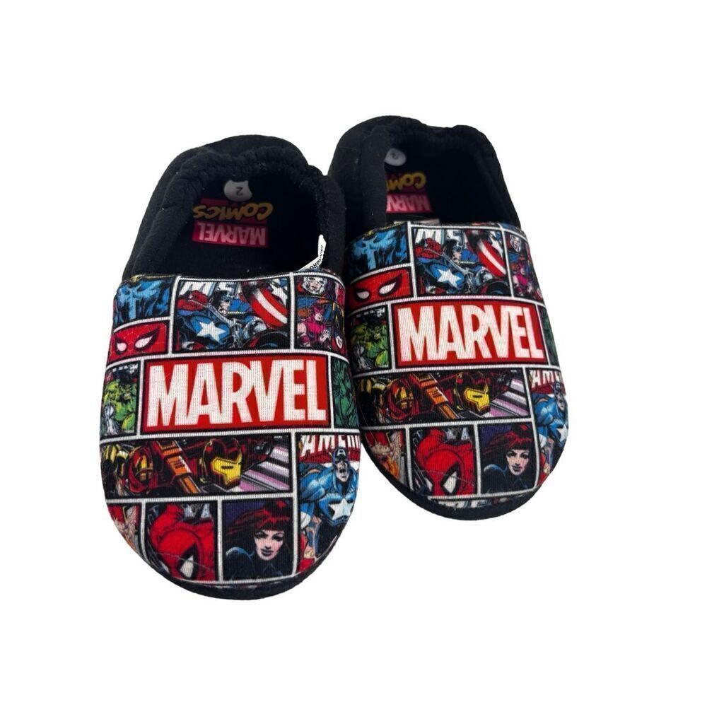 Marvel comics slippers size 2 big kids